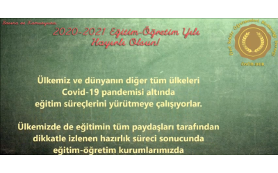 2020-2021 EĞİTİM ÖĞRETİM YILI AÇILIŞI BASIN AÇIKLAMASI