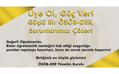 ÖSÖB-DER\'e Üyelikler Başladı!!!